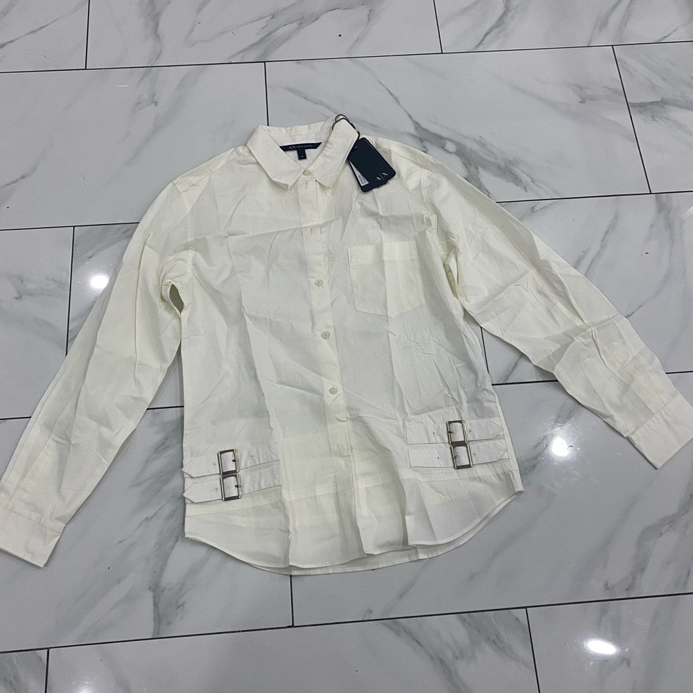 Armani exchange women blouse size xs neutral